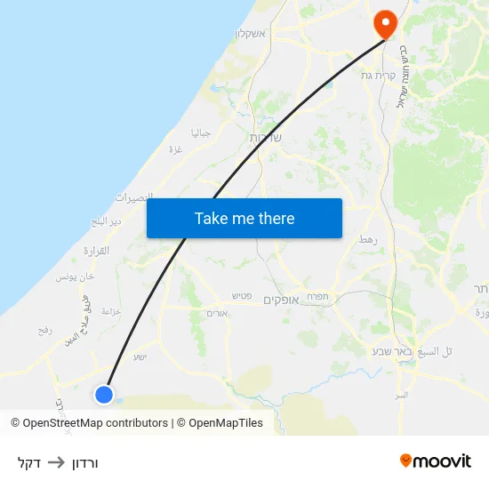דקל to ורדון map