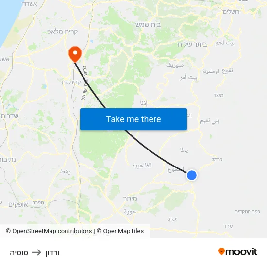 סוסיה to ורדון map