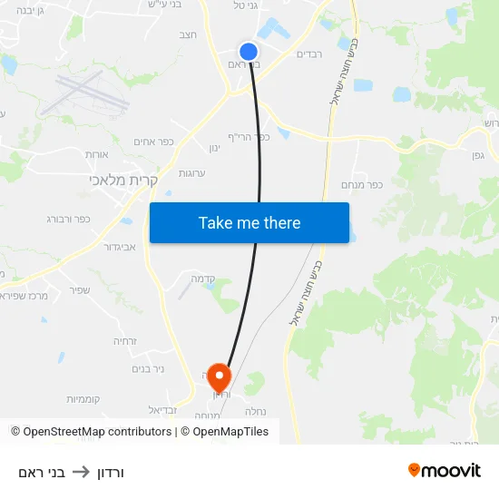 בני ראם to ורדון map