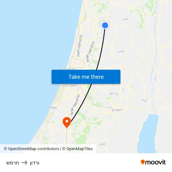 חרמש to ורדון map