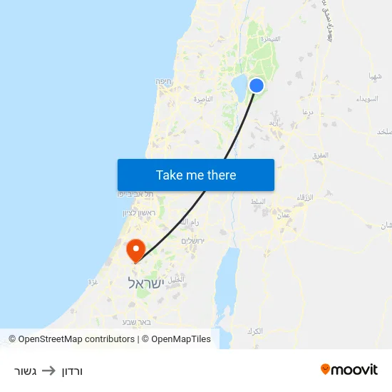 גשור to ורדון map