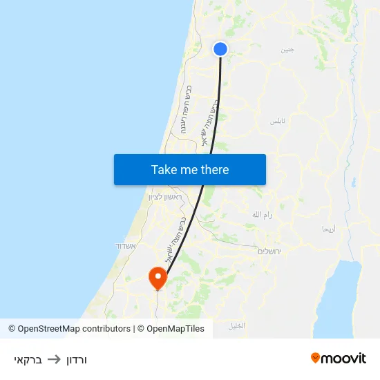 ברקאי to ורדון map