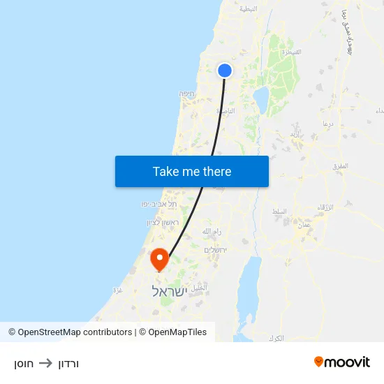חוסן to ורדון map