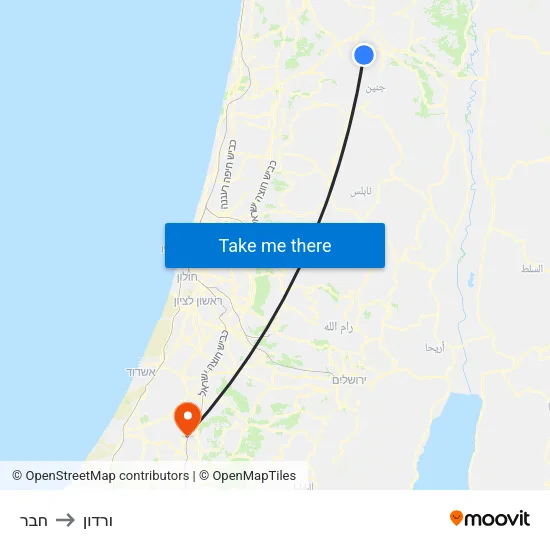חבר to ורדון map