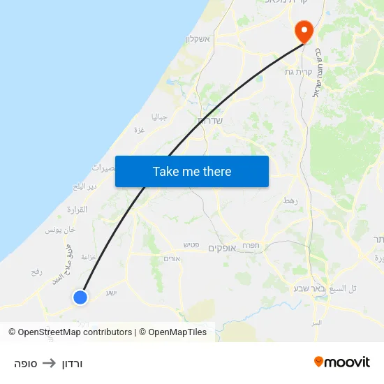 סופה to ורדון map