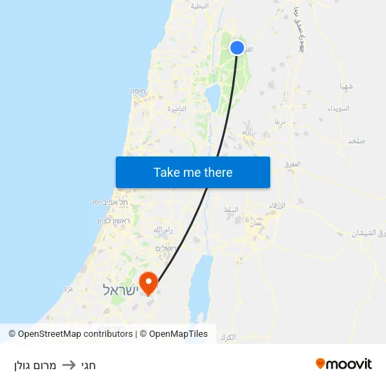 מרום גולן to חגי map