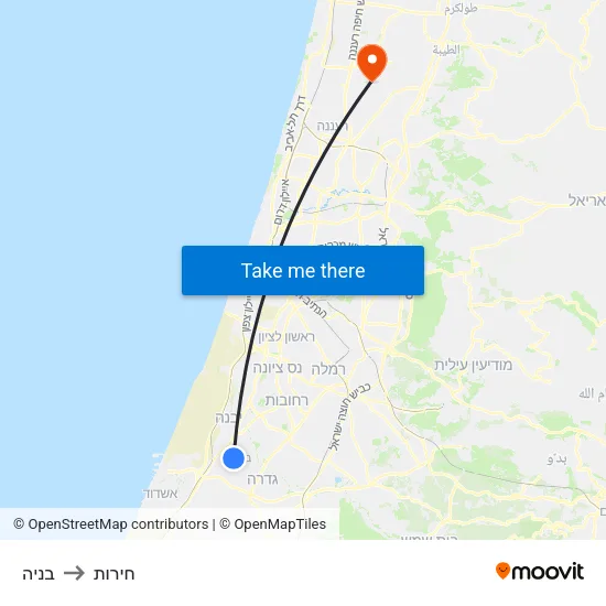 בניה to חירות map