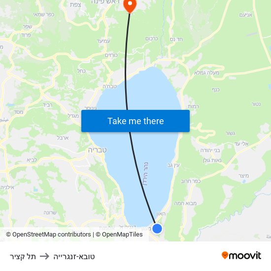 תל קציר to טובא-זנגרייה map