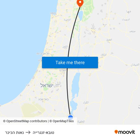 נאות הכיכר to טובא-זנגרייה map