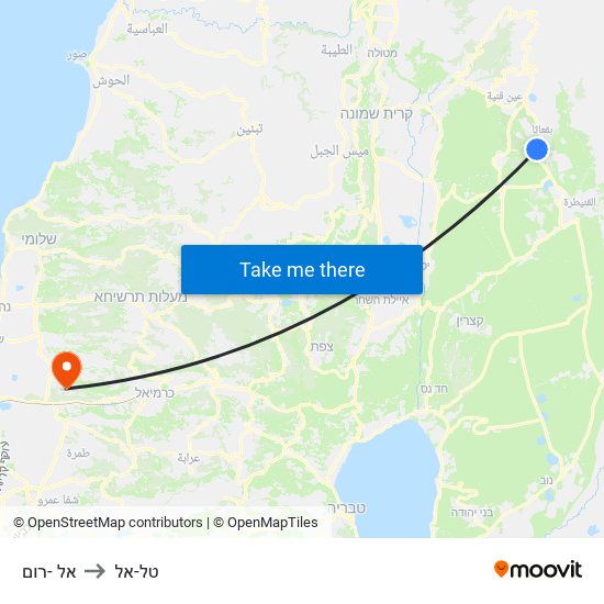 אל -רום to טל-אל map