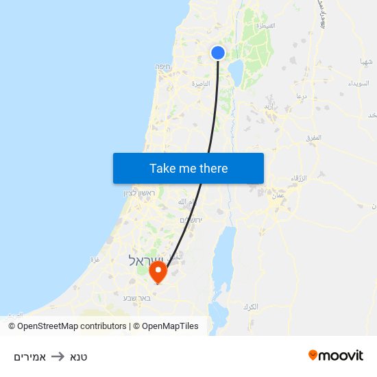 אמירים to טנא map