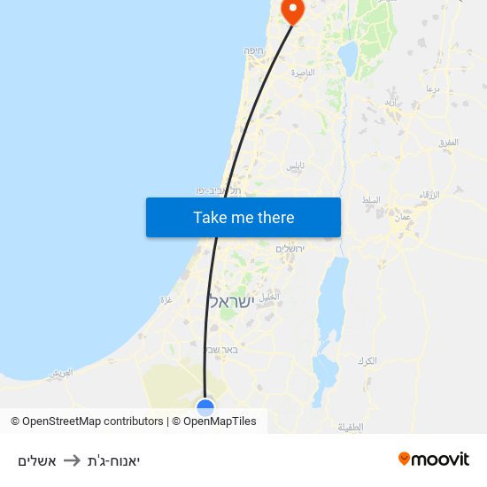 אשלים to יאנוח-ג'ת map