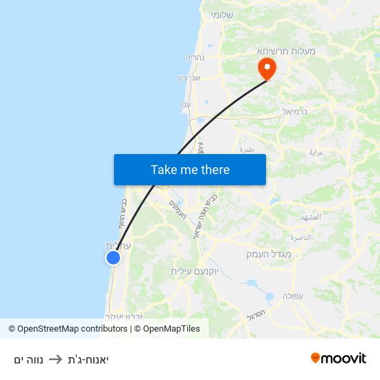 נווה ים to יאנוח-ג'ת map