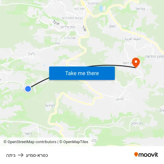 גיתה to כסרא-סמיע map