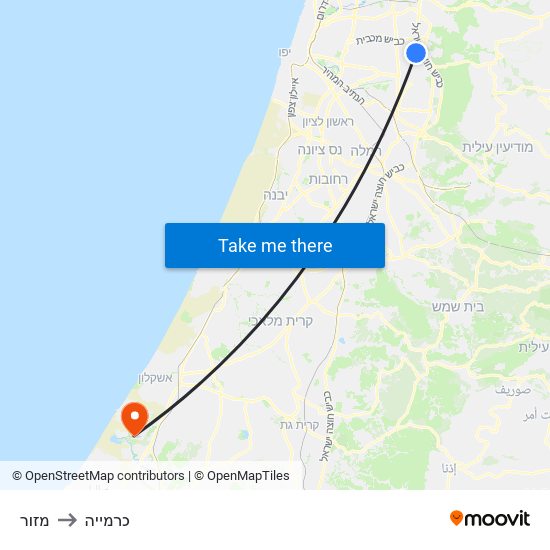 מזור to כרמייה map