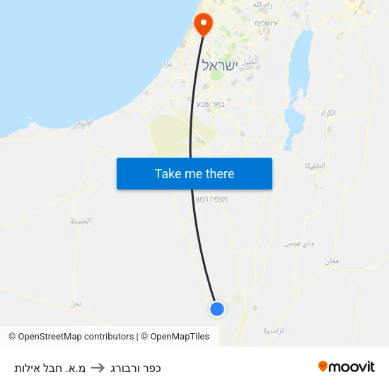 מ.א. חבל אילות to כפר ורבורג map