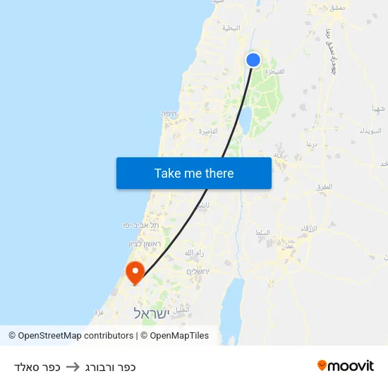 כפר סאלד to כפר ורבורג map