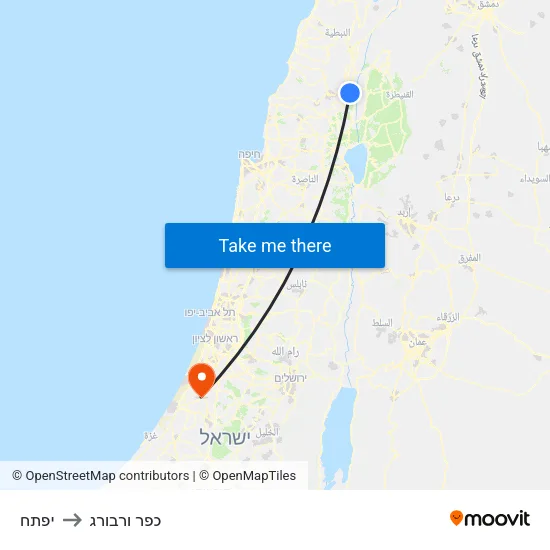 יפתח to כפר ורבורג map