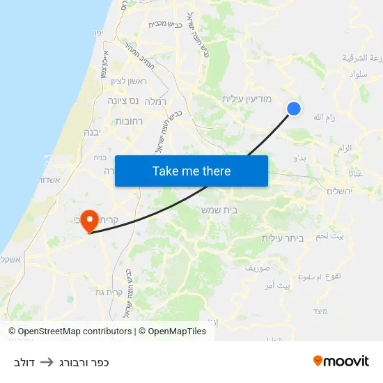 דולב to כפר ורבורג map