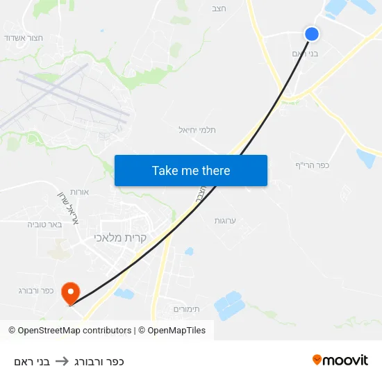 בני ראם to כפר ורבורג map