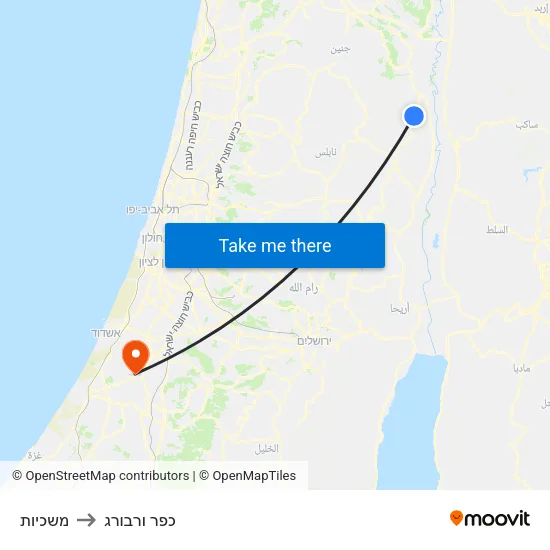 משכיות to כפר ורבורג map