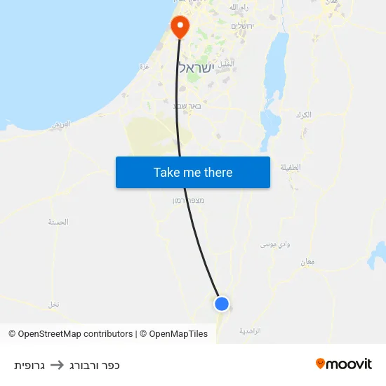 גרופית to כפר ורבורג map