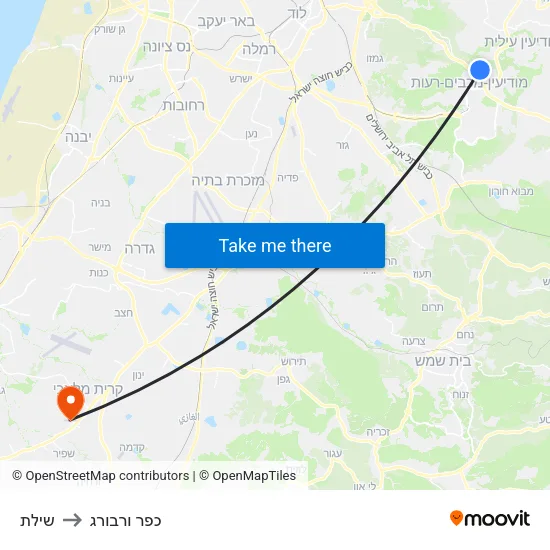 שילת to כפר ורבורג map