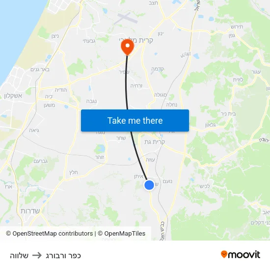 שלווה to כפר ורבורג map