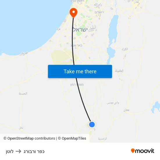 לוטן to כפר ורבורג map