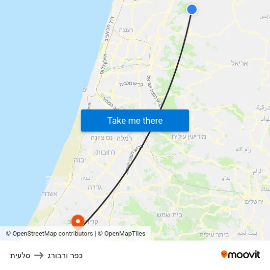 סלעית to כפר ורבורג map