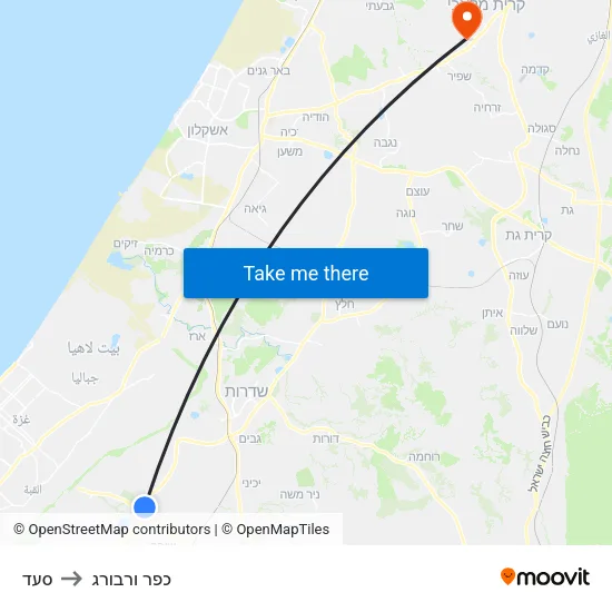 סעד to כפר ורבורג map