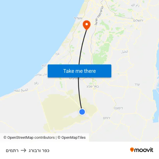 רתמים to כפר ורבורג map