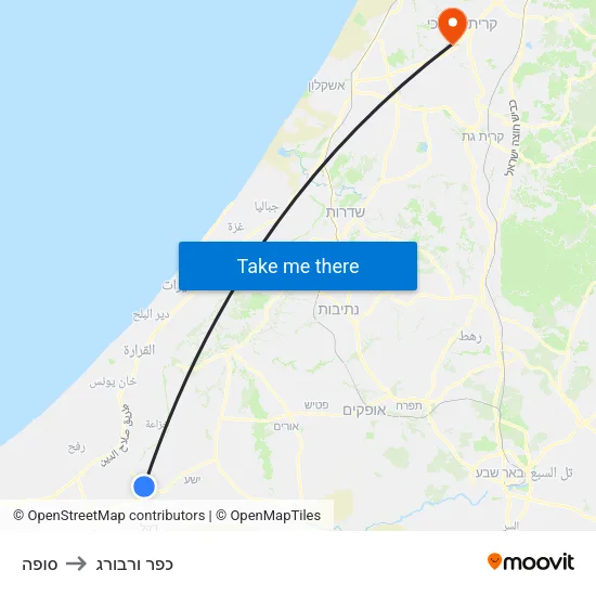 סופה to כפר ורבורג map
