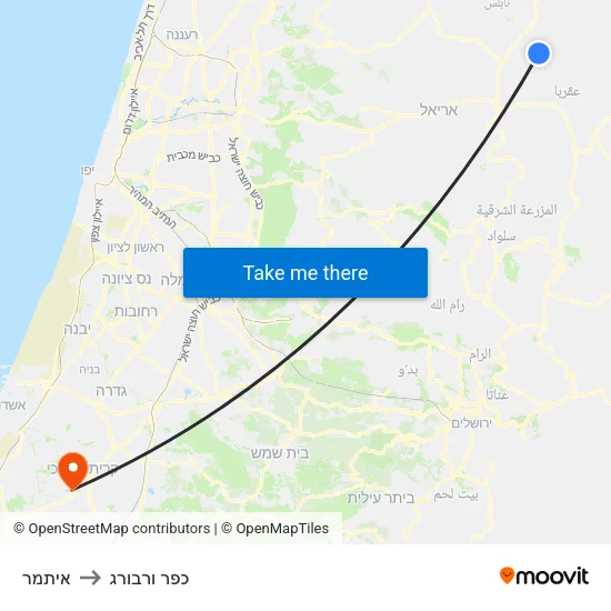 איתמר to כפר ורבורג map