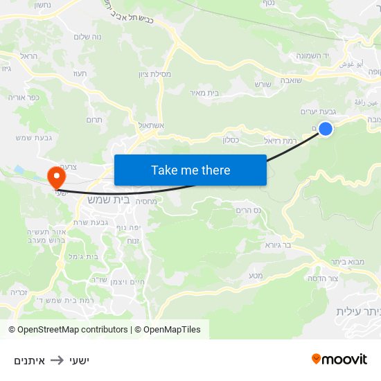 איתנים to ישעי map