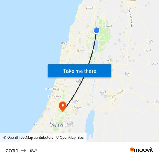 חולתה to ישעי map