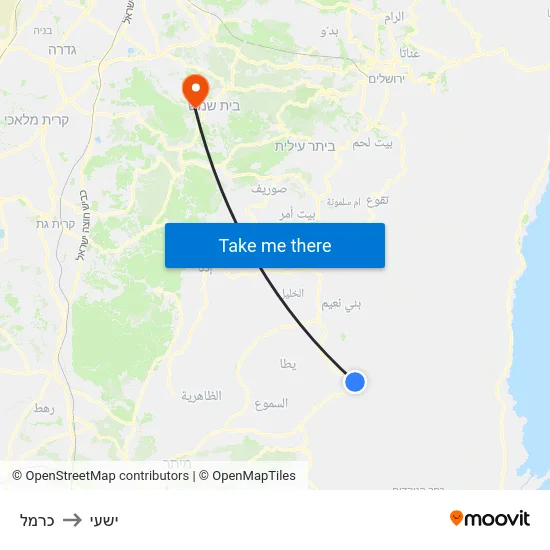 כרמל to ישעי map