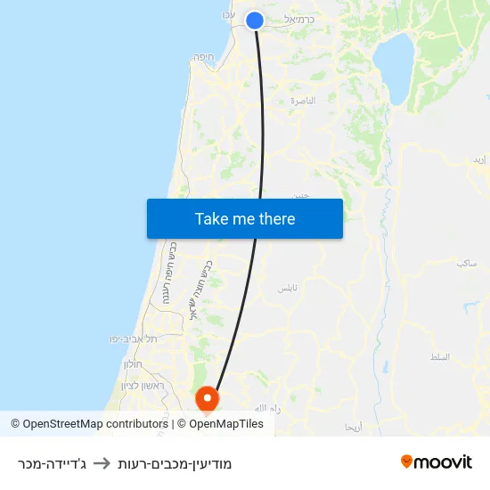 ג'דיידה-מכר to מודיעין-מכבים-רעות map