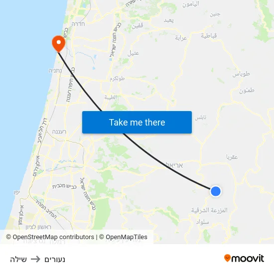 שילה to נעורים map