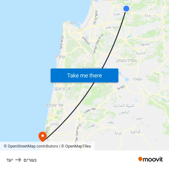יעד to נעורים map