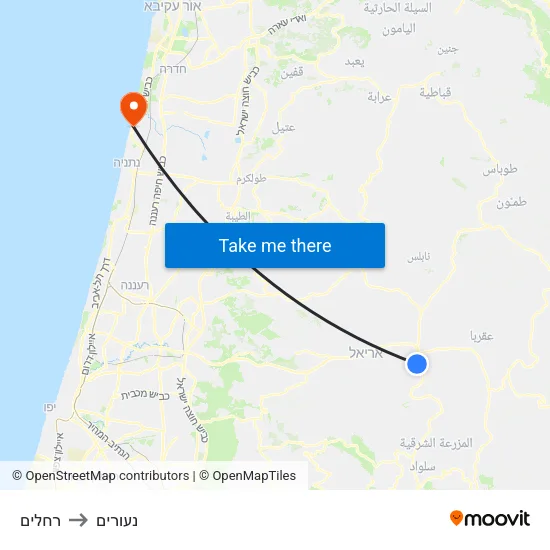 רחלים to נעורים map