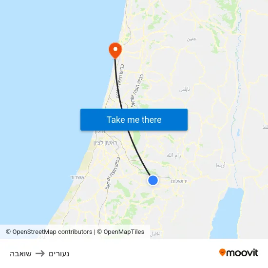 שואבה to נעורים map