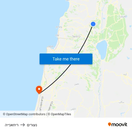 ריחאנייה to נעורים map