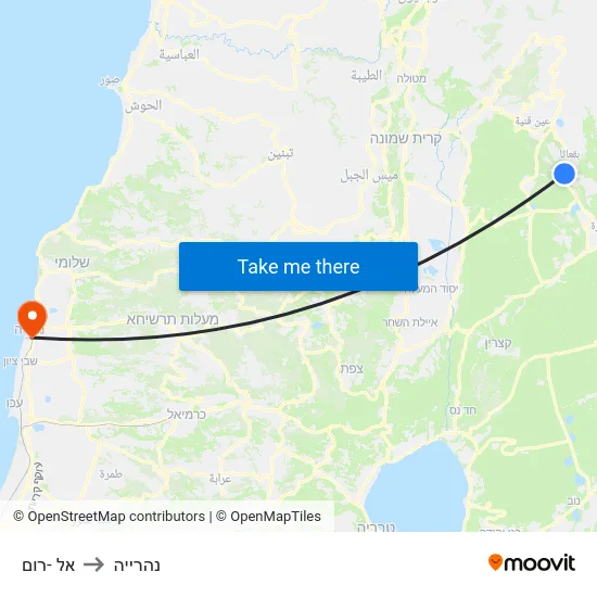 אל -רום to נהרייה map
