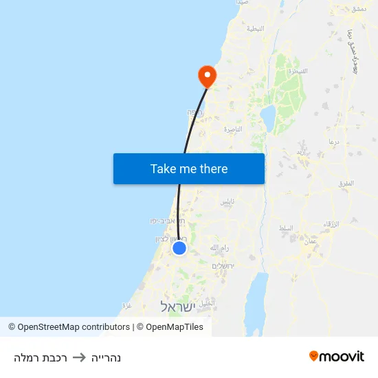 רכבת רמלה to נהרייה map