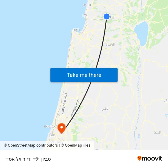 דייר אל-אסד to סביון map
