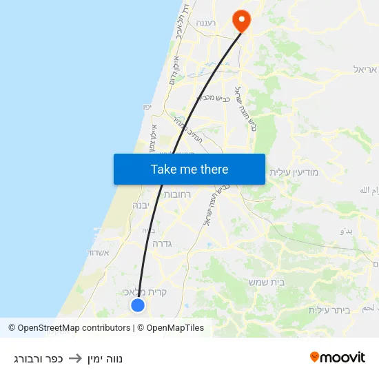 כפר ורבורג to נווה ימין map