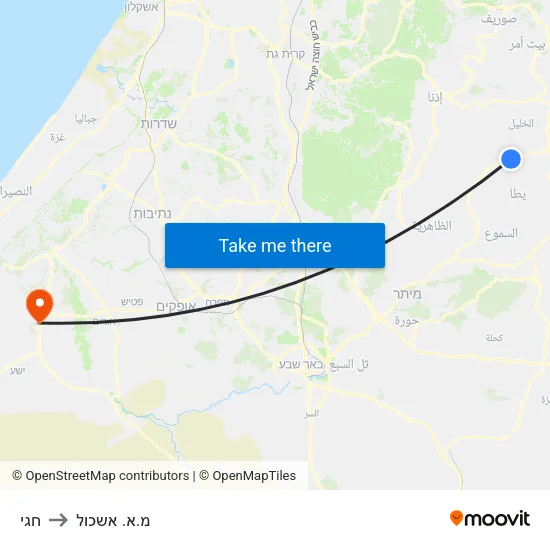 חגי to מ.א. אשכול map