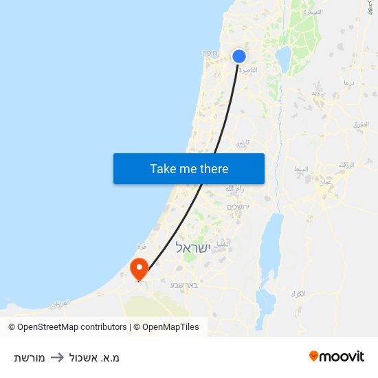 מורשת to מ.א. אשכול map