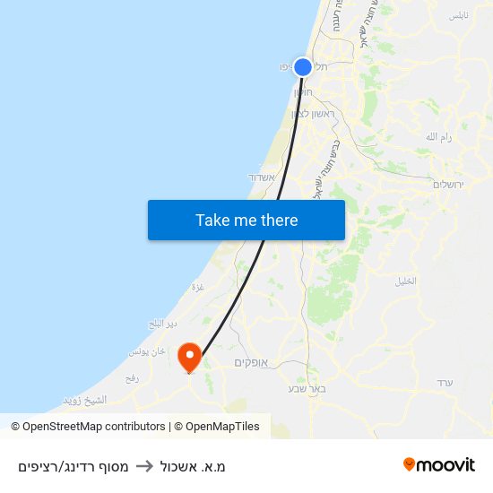 מסוף רדינג/רציפים to מ.א. אשכול map